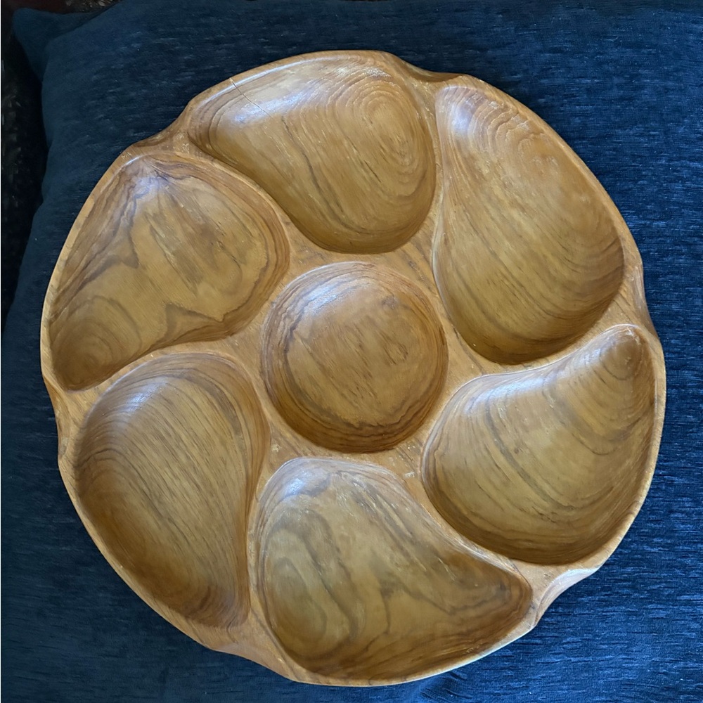 Vintage Wooden Monkey Pod Serving Platter